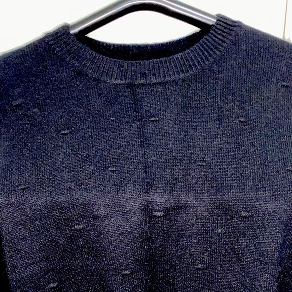 KENDALL & Kylie Comfy Long Sleeve Crewneck Sweater w Knit Dots Ladies M - Picture 4 of 6